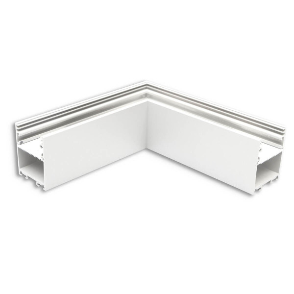Isoled LAMP30V2 90° Eck, geschweißt, 120x120mm, weiß RAL 9003, exkl. Cover 116972