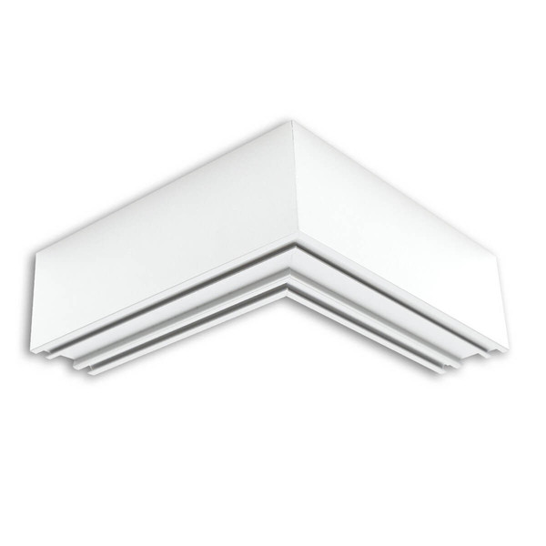Isoled LAMP30V2 90° Eck, geschweißt, 120x120mm, weiß RAL 9003, exkl. Cover 116972