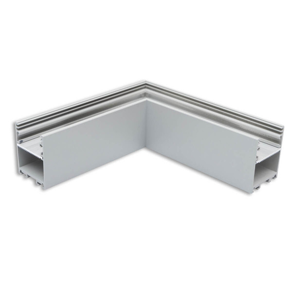 Isoled LAMP30V2 90° Eck, geschweißt, 120x120mm, silber pulverbeschichtet, exkl. Cover 116973