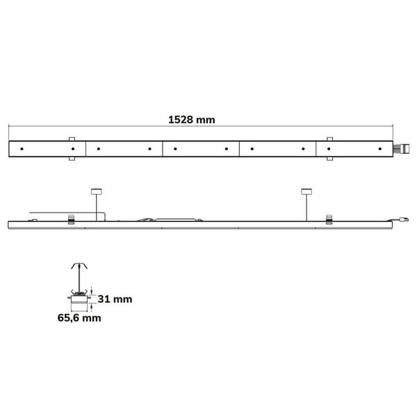 Isoled FastFix LED Linearsystem R XL Modul 1528mm 25-75W, 4000K, 60°, 180lm/W 117001