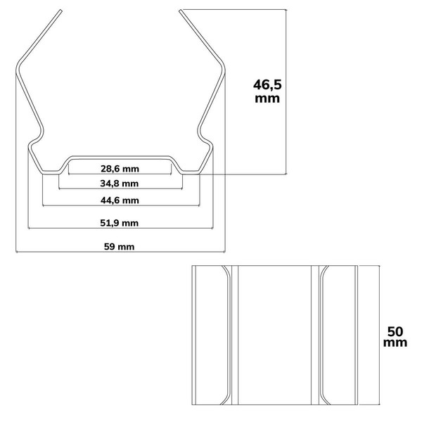 Isoled FastFix LED Linearsystem R XL zusätzlicher erhöhter Metallclip für Blindabdeckung 117008