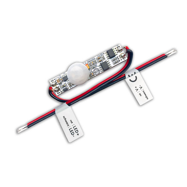 Isoled Mini PIR Bewegungssensor zum Einbau in LED-Lichtprofile, 12-24V DC 3A 117054