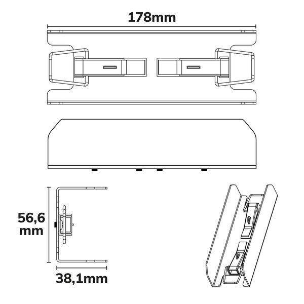 Isoled Linearverbinder für Aufbau/Hängeleuchte LINKLINE50 117072