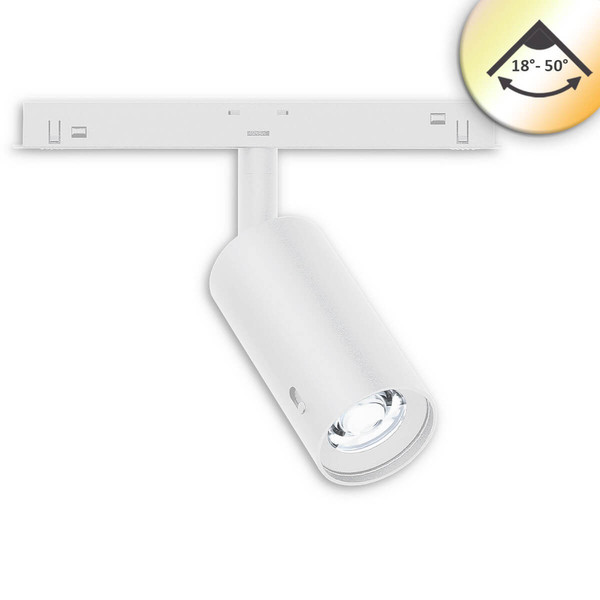 Isoled Track48 Schienenstrahler SELECT 8W UGR<19, 18°-50°, weiß, ColorSwitch 2700-5000K, DALI DT6 117087