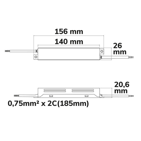Isoled LED Trafo 48V/DC, 100W, IP67, ultraflach 117093