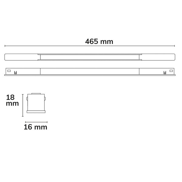 Isoled Track48 Leuchte Mini Linear, weiß, 42cm, 10W, prismatisch, 48V DC, 4000K, CRI90 117103