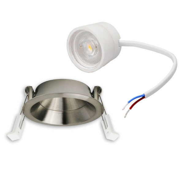 Isoled LED Einbaustr. Back68, nickel geb., rund, 5W, CRI90, 3000K, schwenkbar, rückvers., UGR<12, dimmbar 117129