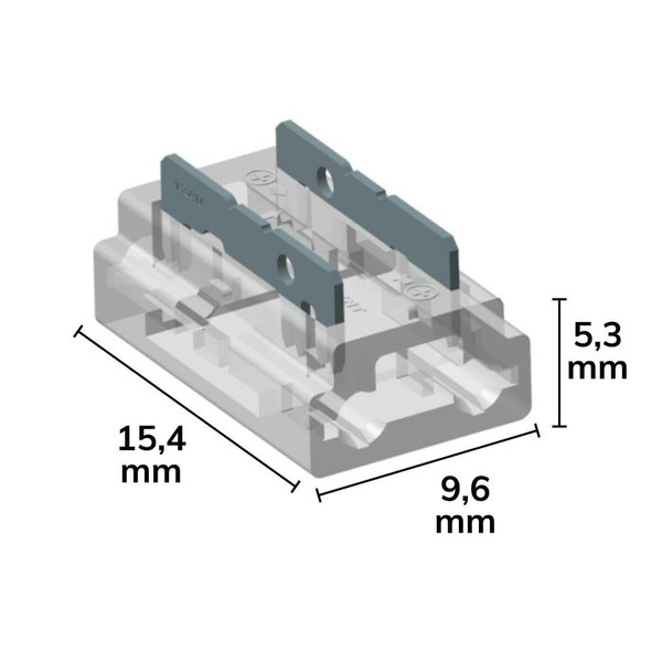 Isoled Kontakt-Verbinder Multi (max. 5A) K3-208 für 2-pol. IP20 Flexstripes mit Breite 8mm 117150