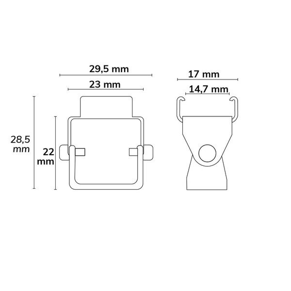 Isoled Montageclip Z61 schwenkbar für SURF12/DIVE12, weiß 117192