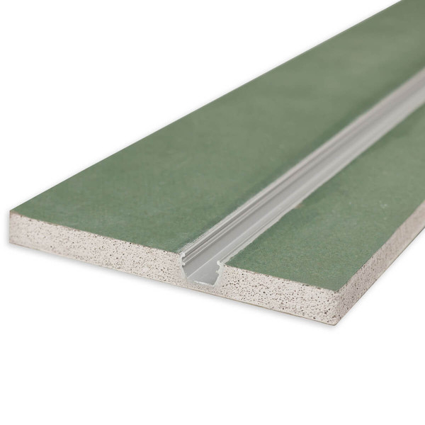 Isoled Plaster 10 One Gipskarton-Feuchtraumplatte 12.5mm, mit Profileinsatz inkl. Schutzcover, 100cm 117215