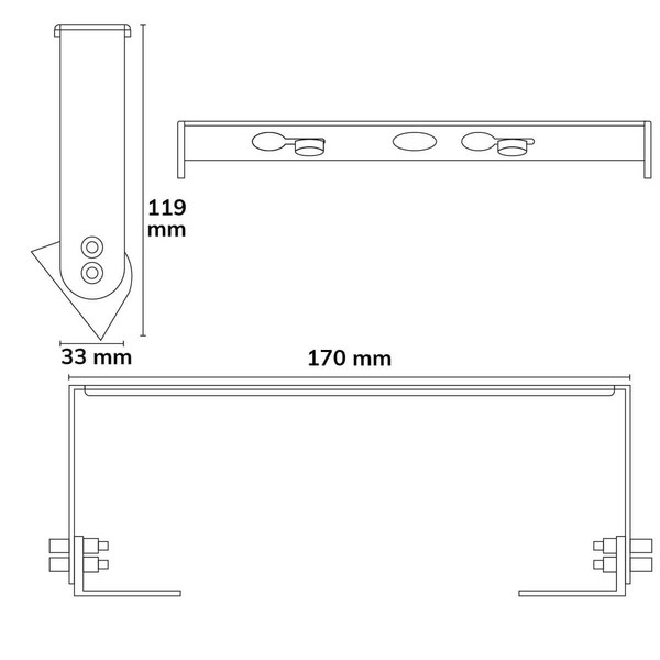 Isoled Montagebügel für 117140 Hallenleuchte ECO 117219