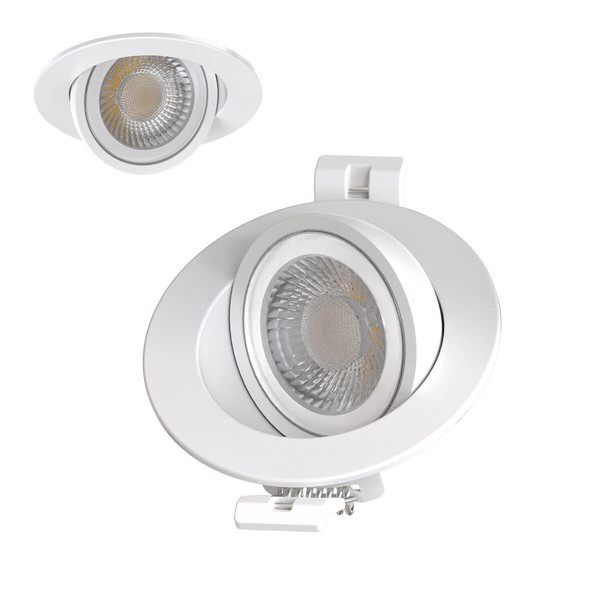 Isoled LED Einbaustrahler Sphere-68 schwenkbar, 6W, 40°, 2700/3000/4000K, CRI90, weiß, dimmbar 117336
