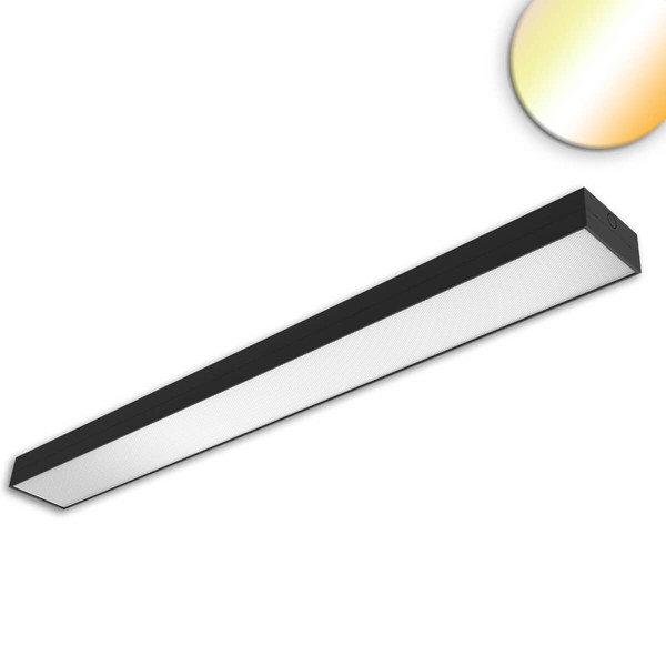 Isoled LED Langfeldleuchte, 120x12cm, schwarz, 25/30/35/40W, UGR<19 2H/2H, ColorSwitch 3000/4000/5000K 117368