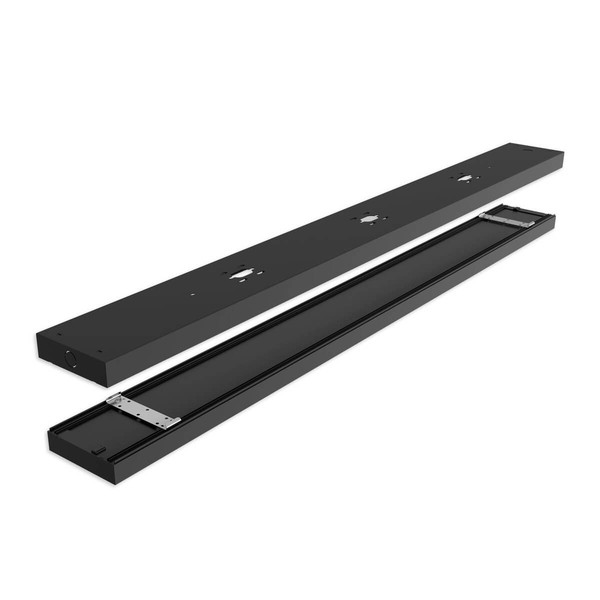 Isoled LED Langfeldleuchte, 120x12cm, schwarz, 25/30/35/40W, UGR<19 2H/2H, ColorSwitch 3000/4000/5000K 117368
