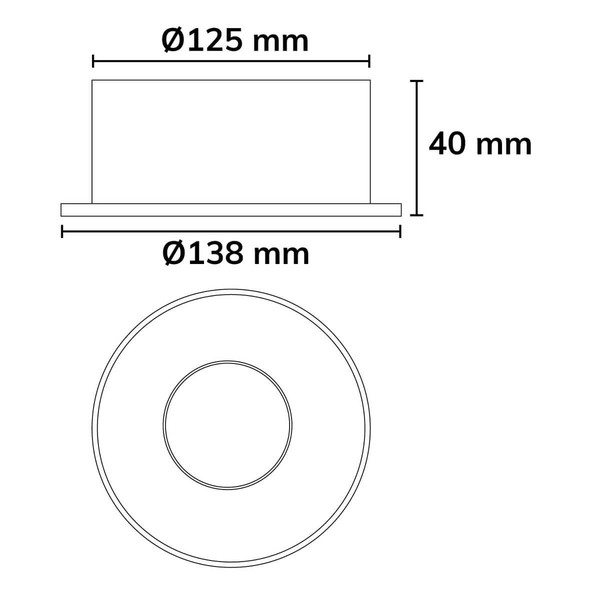 Isoled LED Einbauleuchte Sphere schwarz/schwarz, 2700K, 10W, CRI90, dimmbar 117373