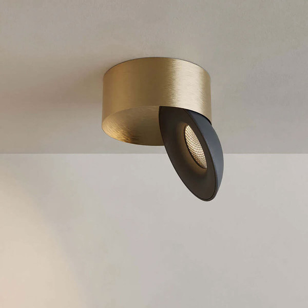 Isoled LED Aufbauleuchte Sphere gold/schwarz, 2700K, 10W, CRI90, dimmbar 117378