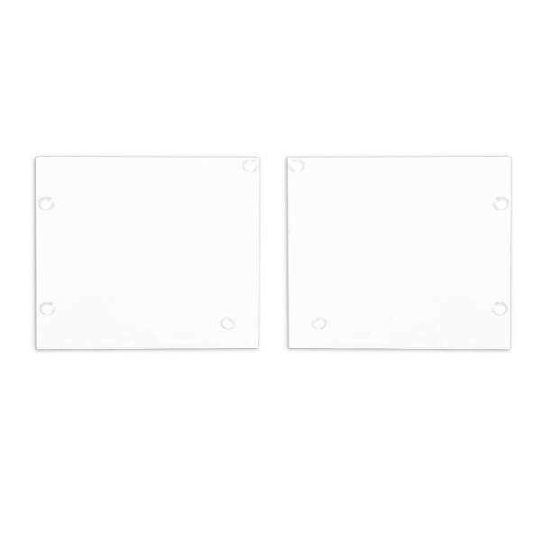 Isoled Endkappe Alu EC127 für Curtain10 ONE mit VISOR, 1 Paar (links & rechts), weiß 117408
