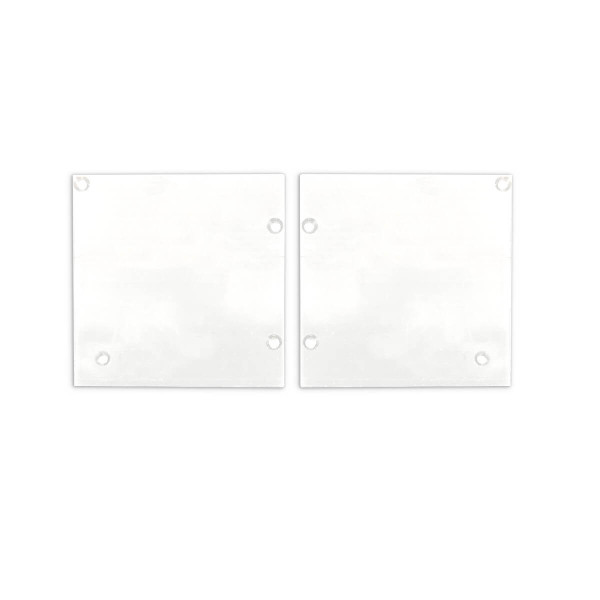 Isoled Endkappe Alu EC131 für Curtain10 ONE HIGH mit VISOR, 1 Paar (links & rechts), weiß 117409