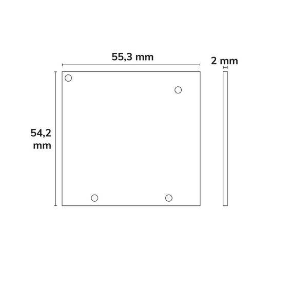 Isoled Endkappe Alu EC131 für Curtain10 ONE HIGH mit VISOR, 1 Paar (links & rechts), weiß 117409