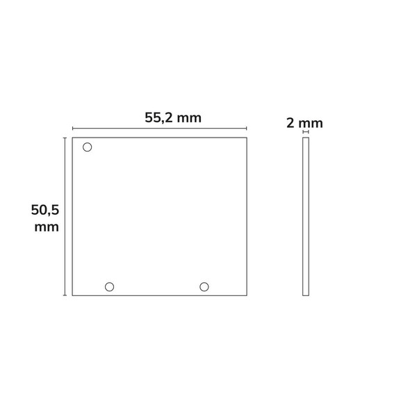 Isoled Endkappe Alu EC133 für Curtain10 ONE FLAT mit VISOR, 1 Paar (links & rechts), weiß 117413
