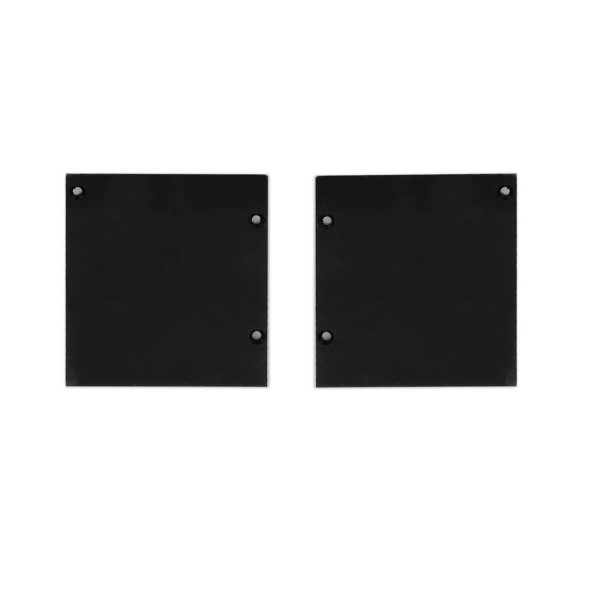Isoled Endkappe Alu EC133 für Curtain10 ONE FLAT mit VISOR, 1 Paar (links & rechts), schwarz 117414