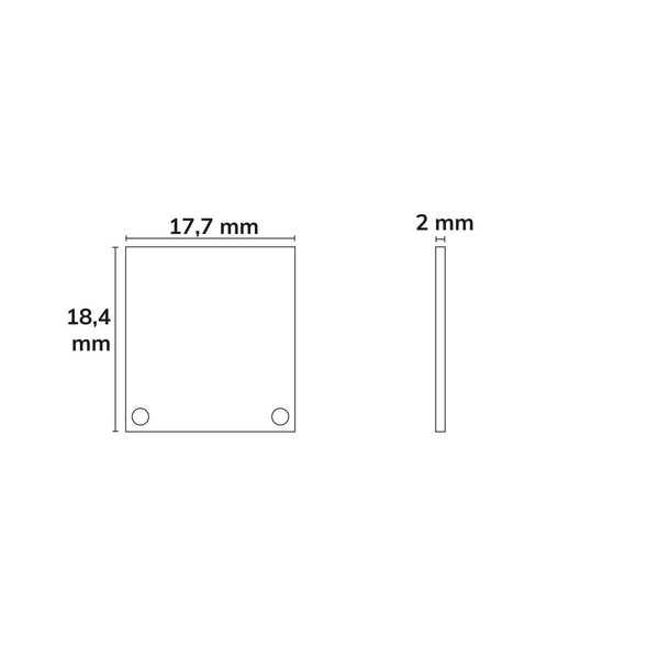 Isoled Endkappe Alu EC132 für Curtain10 ONE FLAT, 2 Stück, schwarz 117415