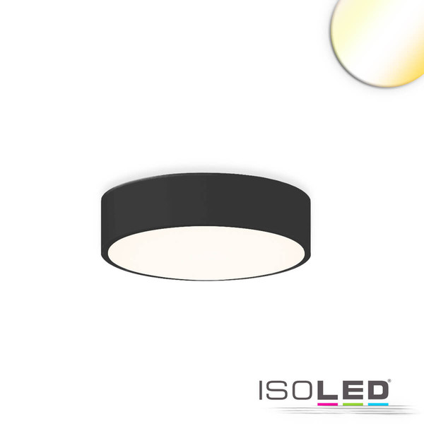Isoled LED Deckenleuchte UGR<19 2H, schwarz, 20W/30W, IP44, DN400, ColorSwitch 2700/3000/4000K, dimmbar 117489