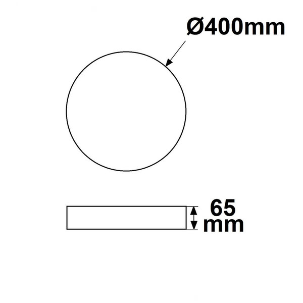 Isoled LED Deckenleuchte UGR<19 2H, schwarz, 30W, IP44, DN400, ColorSwitch 2700/3000/4000K, DALI dimmbar 117490