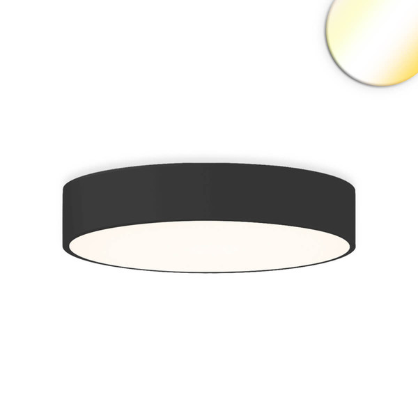 Isoled LED Deckenleuchte UGR<19 2H, schwarz, 42W, IP44, DN600, ColorSwitch 2700/3000/4000K, DALI dimmbar 117496