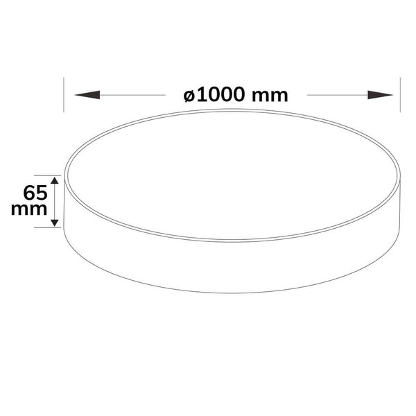 Isoled LED Deckenleuchte UGR<19 2H, schwarz, 80W/100W, IP44, DN1000, ColorSwitch 2700/3000/4000K, dimmbar 117507