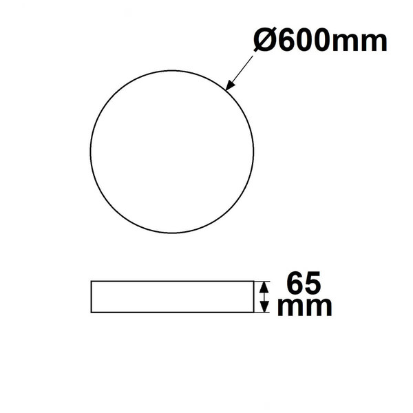 Isoled LED Deckenleuchte UGR<19 2H, weiß, 42W, IP44, DN600, ColorSwitch 2700/3000/4000K, DALI dimmbar 117521