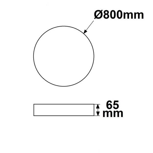Isoled LED Deckenleuchte UGR<19 2H, weiß, 60W/70W, IP44, DN800, ColorSwitch 2700/3000/4000K, dimmbar 117526