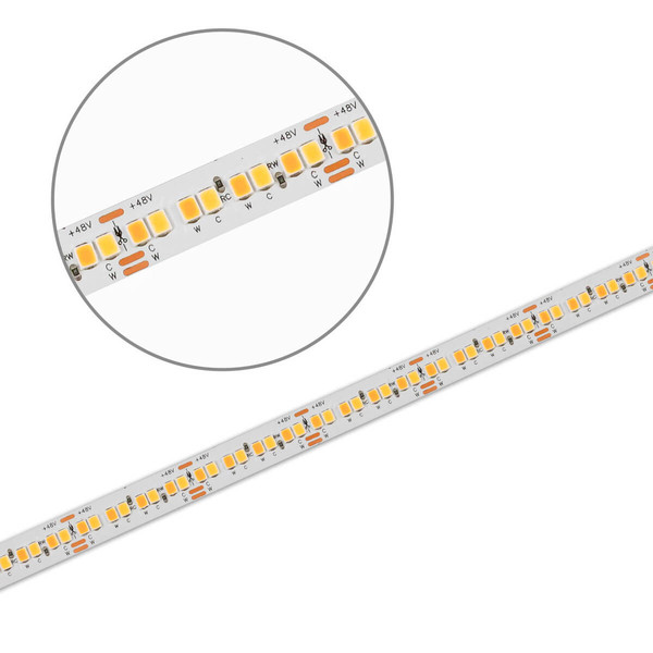 Isoled LED HEQ918/940 CCT Flexband, 48V DC, 6W+6W, IP20, 10m Rolle, 256 LED/m 117590