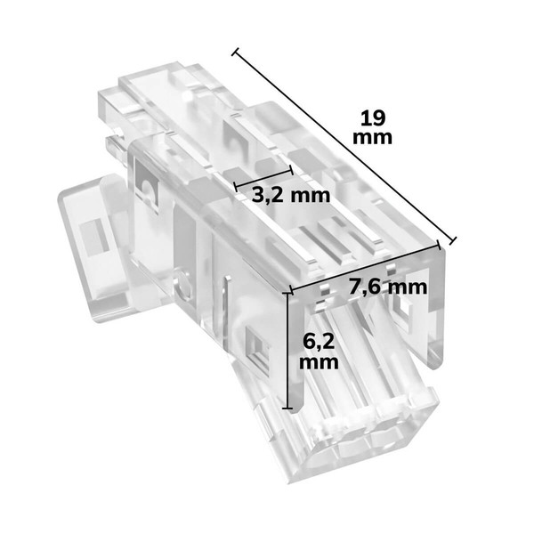 Isoled Kontakt-Verbinder (max. 5A) K3-205 für 2-pol. IP20 Flextripes mit Breite 5mm 117594