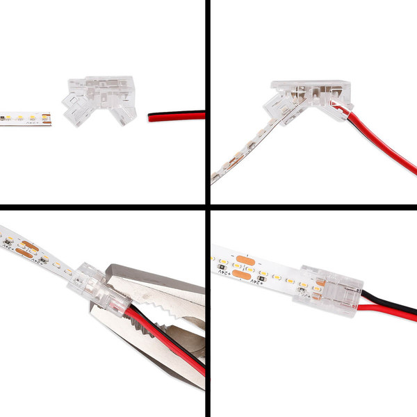 Isoled Kontakt-Verbinder (max. 5A) K3-208 für 2-pol. IP20 Flextripes mit Breite 8mm 117595