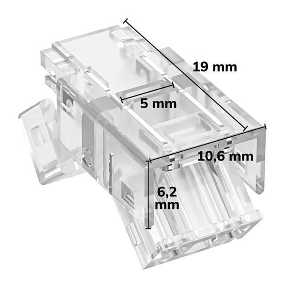 Isoled Kontakt-Verbinder (max. 5A) K3-208 für 2-pol. IP20 Flextripes mit Breite 8mm 117595