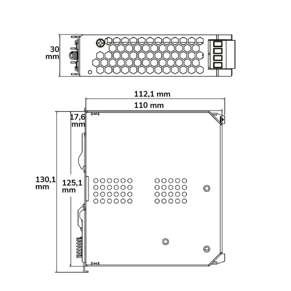 Isoled LED Hutschienen-Trafo 48V, 48~55V/DC, 0-240W 117750