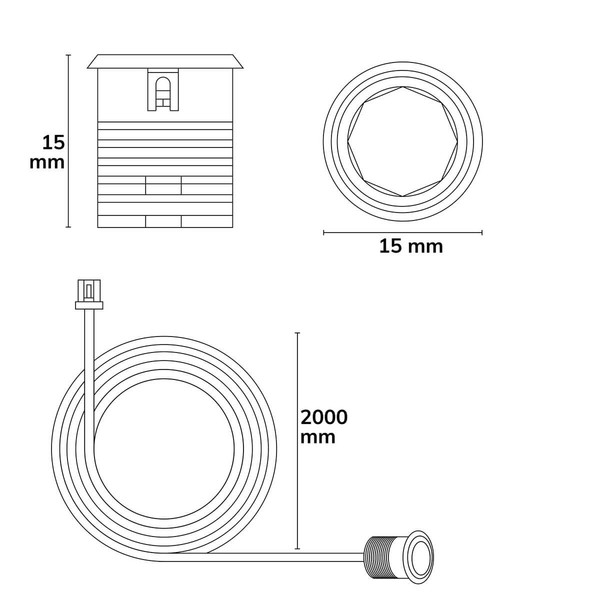 Isoled MiniAMP Smart-Drucktaster mit Dimmfunktion - für Masterport, 12-24V DC 117759