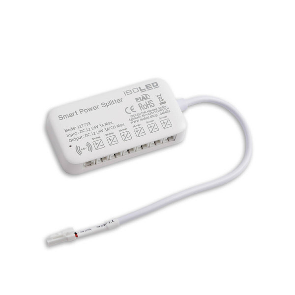 Isoled MiniAMP Power-Splitter 6-fach, Single Color, 12-24V DC, mit Master Sensor-Port 117773