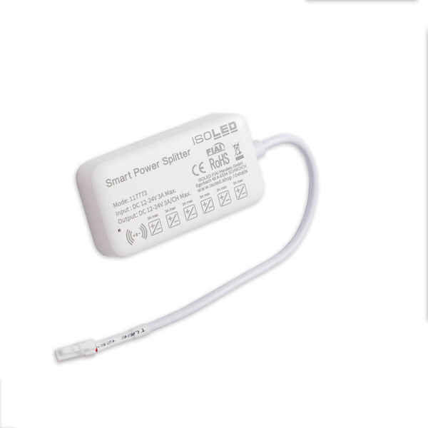 Isoled MiniAMP Power-Splitter 6-fach, Single Color, 12-24V DC, mit Master Sensor-Port 117773