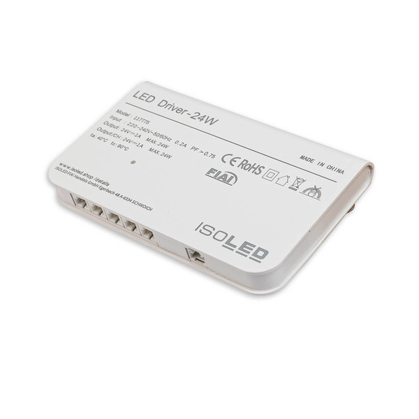 Isoled LED MiniAMP Trafo 24V/DC, 0-24W, 5x3A mit Master Sensor-Port, ultraflach 117775