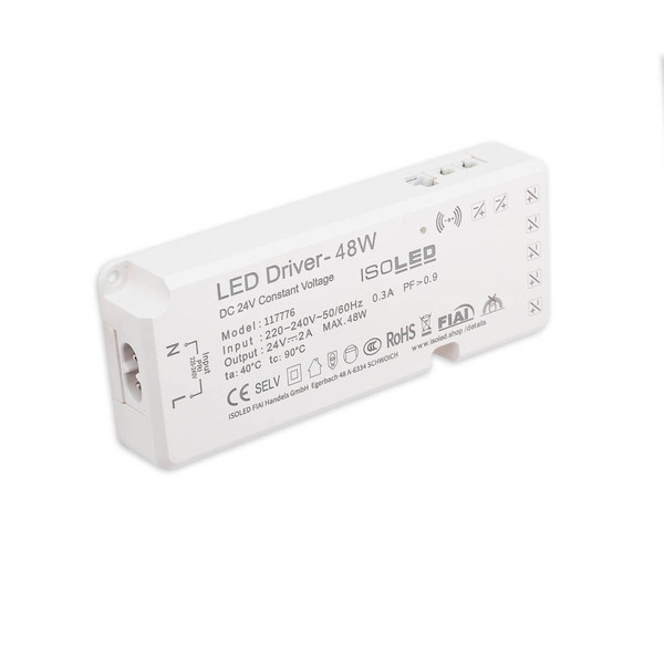 Isoled LED MiniAMP Trafo 24V/DC, 0-48W, 7x3A mit Master Sensor-Port 117776