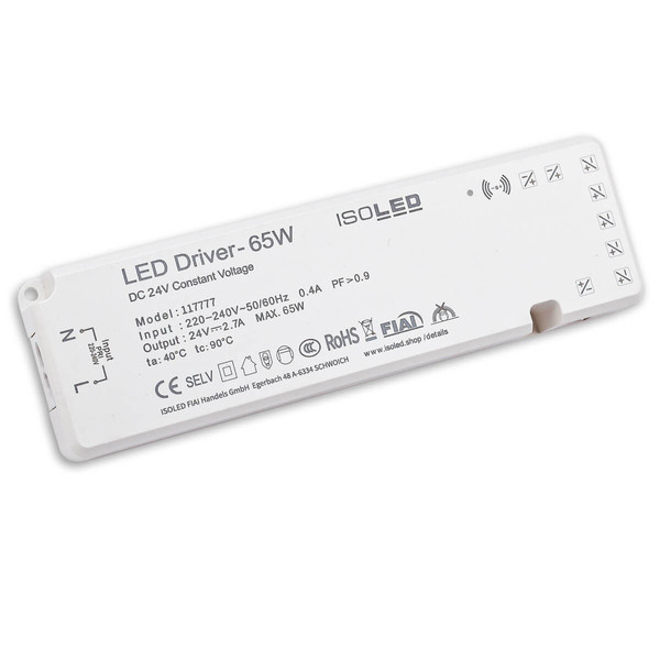 Isoled LED MiniAMP Trafo 24V/DC, 0-65W, 7x3A mit Master Sensor-Port 117777