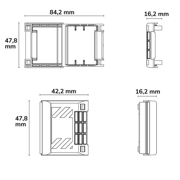 Isoled Gelbox, für 5er Hebelklemme, 3Stk, Abzweig, Aderleitung, nach IP68 wasserdicht, bis 4mm² 117905