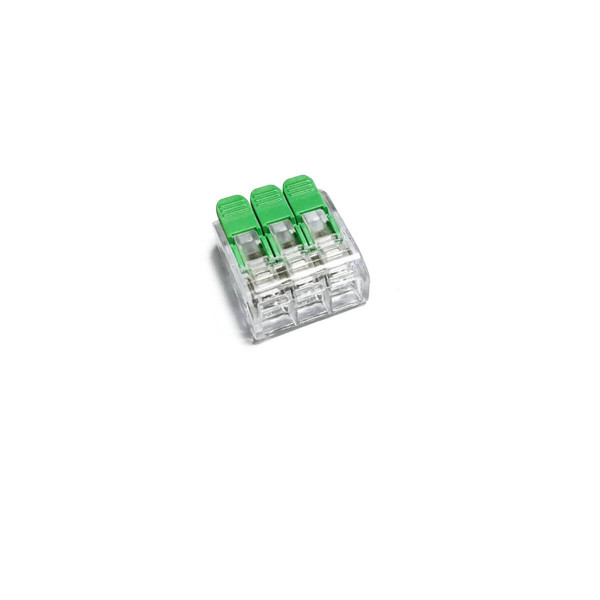 Isoled Hebelklemme, 3-polig, 0,2-4mm², 25Stk, 450V/32A, alle Leiterarten, werkzeuglos Kabel verbinden 117907
