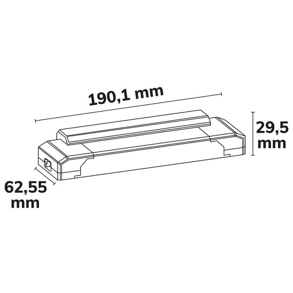 Isoled Notstrom-Akkumodul EL-T Selftest LiFePO4 6000mAh, 5W für LED Panels (10-90V DC) 117909