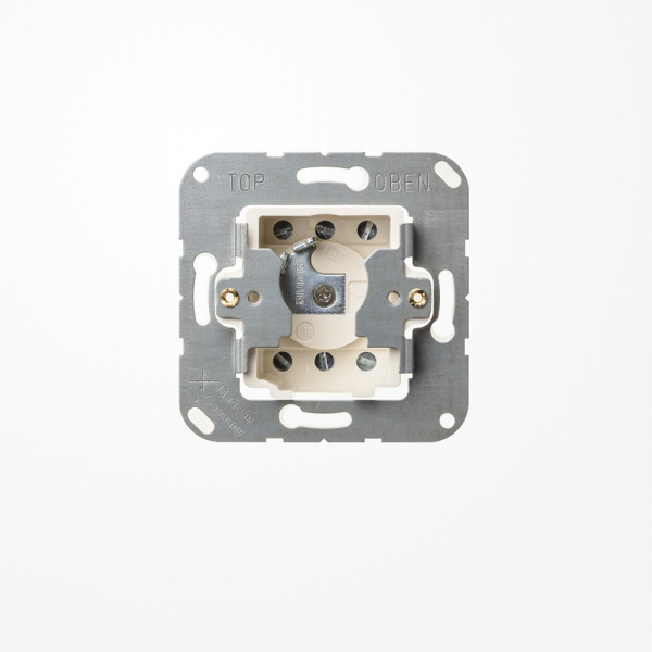 Jung 104.28 Jalousie-Schlüsselschalter (Einsatz) mit Demontageschutz , Wendeschalter, 2-pol. (2 Antriebe), 10 A 250 V ~, UP