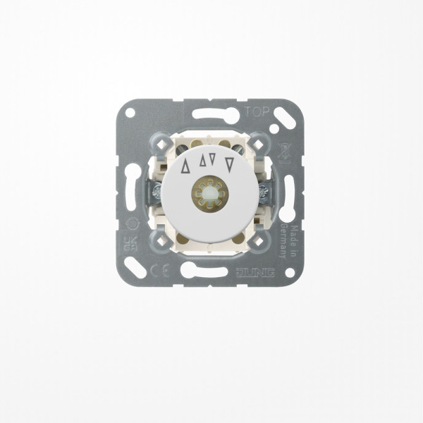 Jung 1234.10WW Jalousie-Drehschalter , Wendeschalter/-taster 1-pol. (1 Antrieb), 10 A 250 V ~, alpinweiß, UP