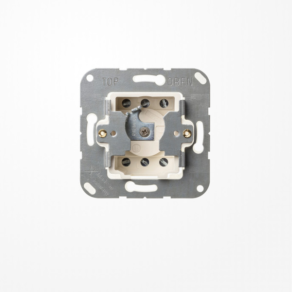 Jung 134.28 Jalousie-Schlüsselschalter (Einsatz) mit Demontageschutz , Wendeschalter/-taster 2-pol. (2 Antriebe), 10 A 250 V ~, UP