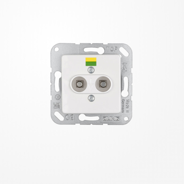 Jung 165-2WW Potentialausgleich-Steckdose, Thermoplast, 50x50 mm, alpinweiß